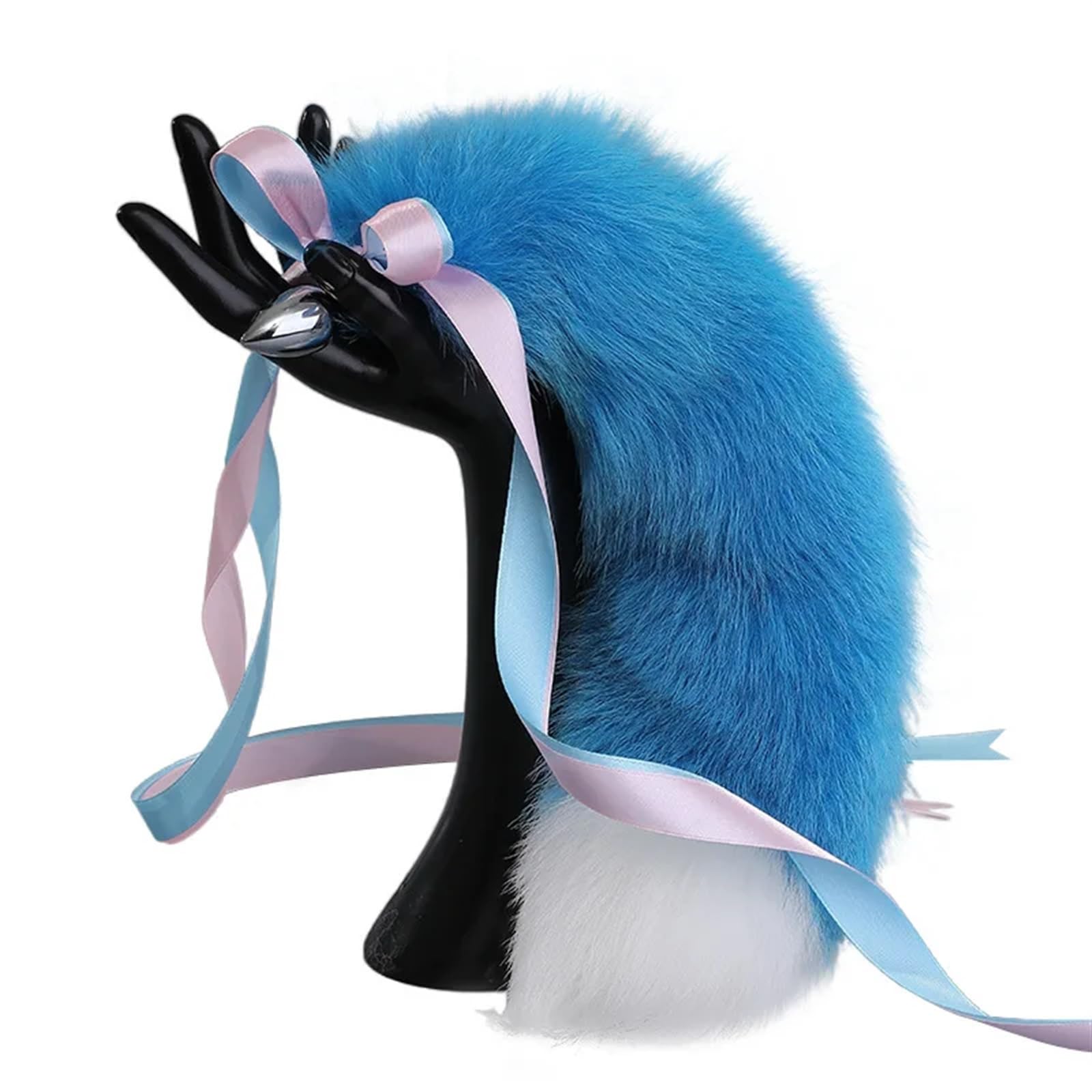 Amazon | キツネかわいい弓尻尾プラグメタルアナルビーズバットプラグ